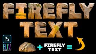 Transform TEXT into Any Material with PHOTOSHOP and FIREFLY!