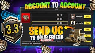 How To Send UC From Account To Another Account | Send UC To Friends | Biggest Update | PUBGM