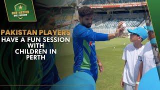 All about cricket! - Pakistan players have a fun session with children in Perth  | PCB | MA2T