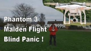 Phantom 3 first flight - Critically Low Voltage, aircraft landing - scary stuff !