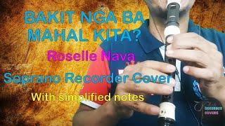 Bakit Nga Ba Mahal Kita Recorder Cover with simplified notes