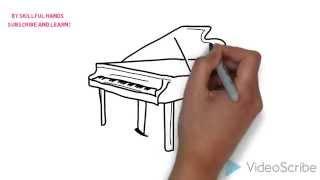 How to Draw a Piano / Как нарисовать Рояль