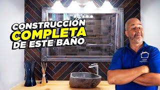 Baño Rústico/Moderno | Construcción completa de principio a fin