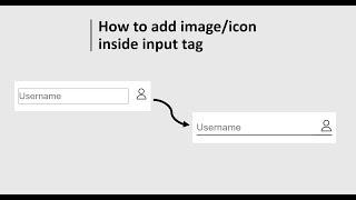 how to add image/icon inside input field | HTML & CSS