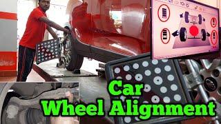 How to Align Car Wheel ? || Car Wheel Alignment Complete Procedure || Kuv100 Wheel Alignment