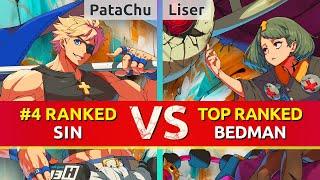 GGST ▰ PataChu (#4 Ranked Sin) vs Liser (TOP Ranked Bedman). High Level Gameplay