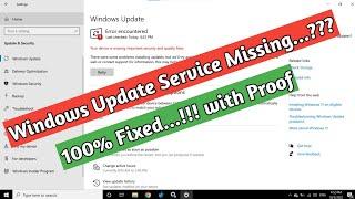 How to fix "Windows Update Service Missing from Services? || Error #0x80070424 || COMPUTER MASTER