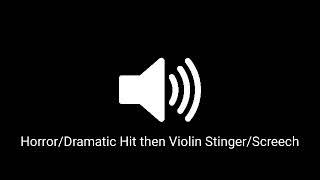 Horror/Dramatic Hit then Violin Stinger/Screech (Sound Effect)