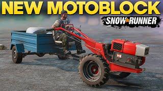 New Motoblock Two Wheel Tractor in SnowRunner - Gameplay and Overview