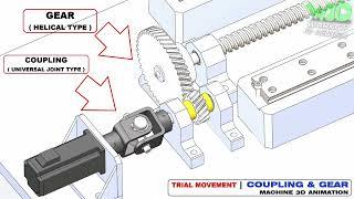 Trial Movement - Coupling & Gear - Machine 3D Animation