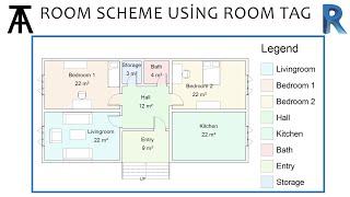 How to make Color Scheme using Room Tag in Revit