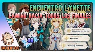 ENCUENTRO LYNETTE Guía Completa CAMINO HACIA TODOS LOS FINALES 4.5 / Genshin Impact Español