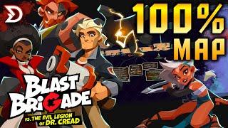 BLAST Brigade | 100% Map + Mini-Review/Critique! — All Bosses, Upgrades, Abilities, Secrets & More!