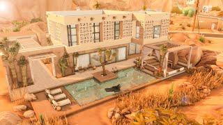 Modern Desert Home (No CC) | Stop Motion Build | Sims 4