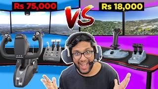 Rs 75,000 Flight Yoke VS Rs 18,000 Flight Joystick !