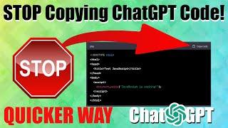 Stop Wasting Time Copying and Pasting Code Snippets from CHATGPT- Use This!