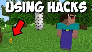 Using HACKS To Cheat Against Noob In Minecraft Hide N' Seek!