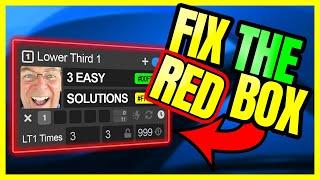 OBS Lower Third With Dockable Control Panel Plugin - FIX THE RED BOX