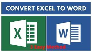 How to Convert Excel File to Word Document – Free Online and Offline 3 Methods