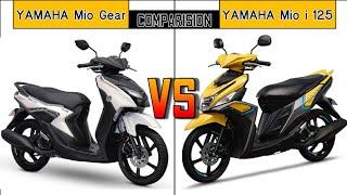 2022 Yamaha Mio Gear vs Yamaha Mio i 125 Scooter Comparison