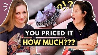 PRICING handmade jewelry - my VERY BAD old prices! How to price jewelry @megan.collins