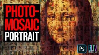 How to Create Powerful, PHOTO-MOSAIC Portraits in Photoshop!