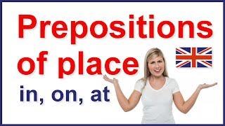 Prepositions of place - in, on, at | English grammar