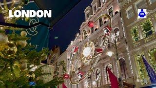 London Night Walk   West End  MAYFAIR Christmas Lights 2024 | Central London Walking Tour |4K HDR