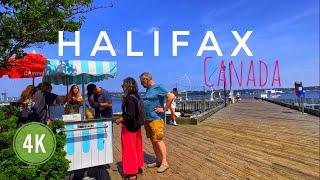 Halifax Harbour Canada  | Waterfront | Spring Garden Rd. | 4K Walking Tour | Summer 2024