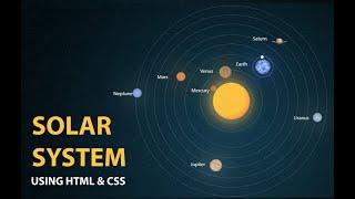 Solar System of Galaxy Animation Pure CSS and HTML | Solar System Animation CSS