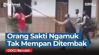 Tak Mempan Ditembak, Orang Gila Ngamuk Bawa Pedang Samurai, Sempat Baku Hantam dengan Polisi