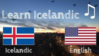 Learn before Sleeping - Icelandic (native speaker)  - with music