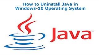 How to Uninstall/Remove/Delete Java In Windows 10 Operating System