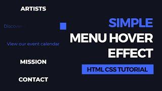 Simple Menu Hover Effect 5 - GSAP