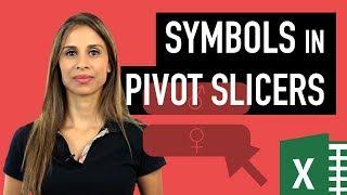 How to Use Symbols and Icons Instead of Text in Excel Slicers