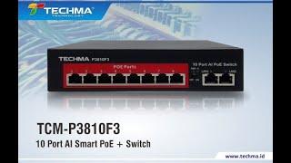 TECHMA TCM P3810F3 PoE Switch 8Port + 2 Uplink