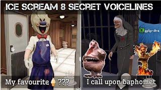 Ice Scream 8 secret all idle voicelines Rod + Evil Nun