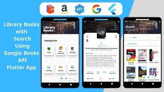 Library Books with Search Using Google Books API Flutter App