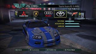Need for Speed: Carbon — Toyota Supra RZ-S (A80) (Darius)