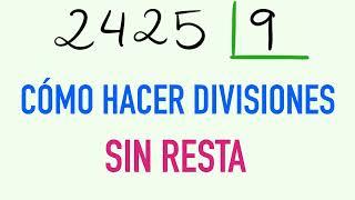 Cómo dividir sin resta 2425 entre 9 @Respuestasenvideo @divisionesde2cifras