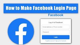 How to Make Facebook Login Page Using CSS & HTML | Project 2024 | #Facebook #login #viral