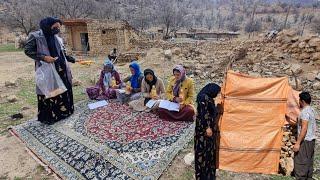 Afsana giving prizes to village ladies and completing the toilet by Ruhollah and Afsana