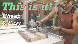 The BEST DIY FLATTENING Jig | Woodworking DIY Router Sled How To