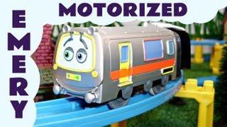 Motorized Chuggington Emery on Toy Train Set