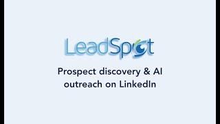 LeadSpot LinkedIn extension for Chrome