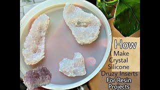 How to make Free Form Crystal Druzy mold inserts for Resin Coasters | How to Grow Crystals at home