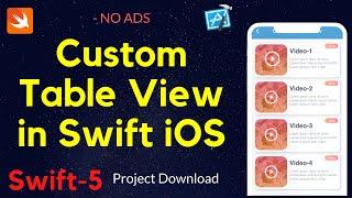 Swift 5: UITableView with Custom Cell in Swift iOS