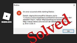 Roblox, An Error Occurred While Starting Roblox Error Windows 7/8/10 | Not Open Problem Roblox