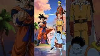 Who is stronger (Goku Vs Naruto, Saitama and Luffy)