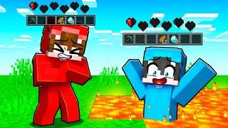 Paso Minecraft pero Compartimos INVENTARIO y CORAZONES!